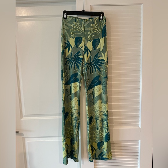 Zara Tropical Print Wide-Leg Pants - Picture 1 of 4